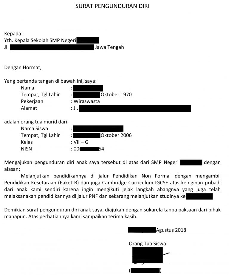 Detail Surat Keterangan Sekolah Smp Nomer 55