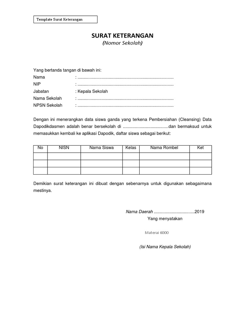 Detail Surat Keterangan Siswa Nomer 33