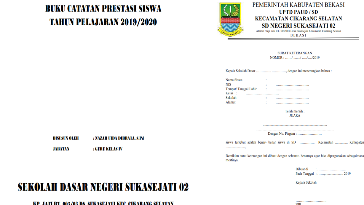 Detail Surat Keterangan Siswa Berprestasi Nomer 15
