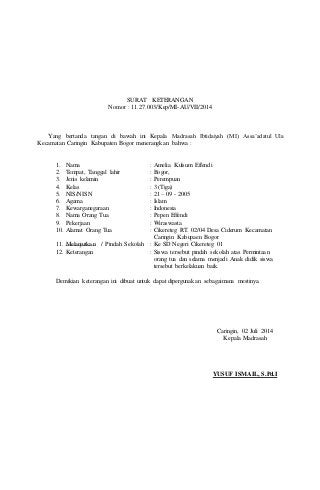 Detail Surat Keterangan Siswa Berprestasi Nomer 33