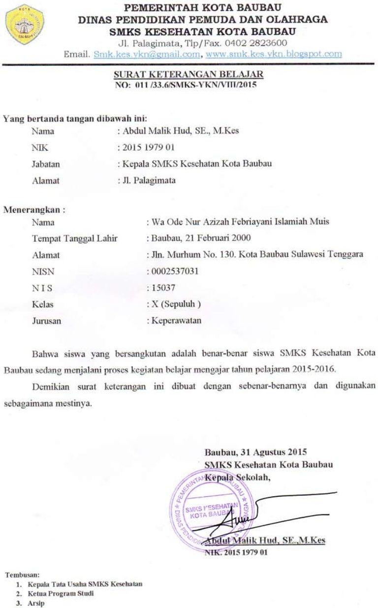 Detail Surat Keterangan Siswa Berprestasi Nomer 34
