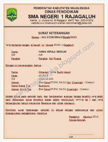 Detail Surat Keterangan Siswa Berprestasi Nomer 7