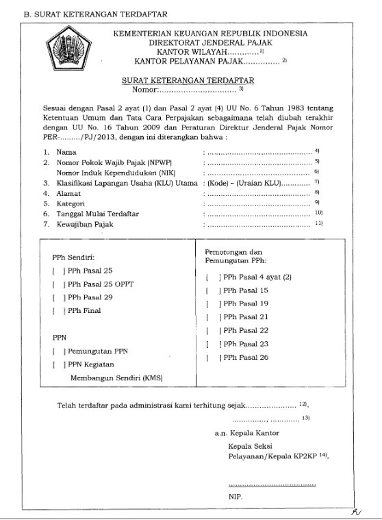 Detail Surat Keterangan Terdaftar Nomer 7