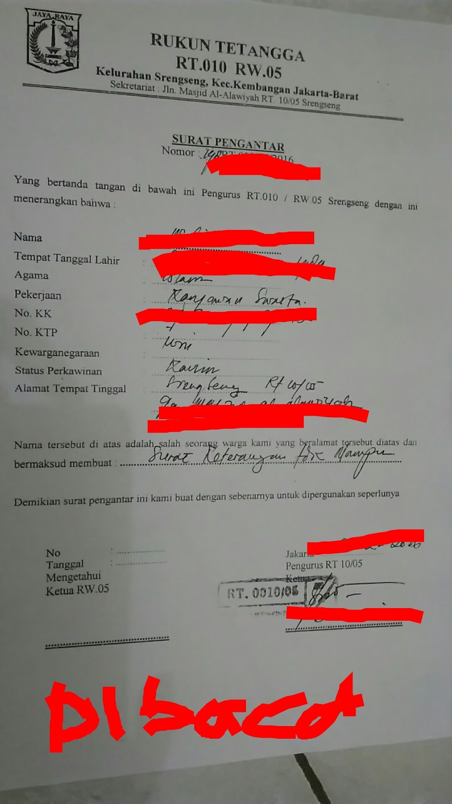 Detail Surat Keterangan Tidak Mampu Dari Rt Nomer 28