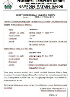 Detail Surat Keterangan Tidak Mampu Dari Rt Nomer 41