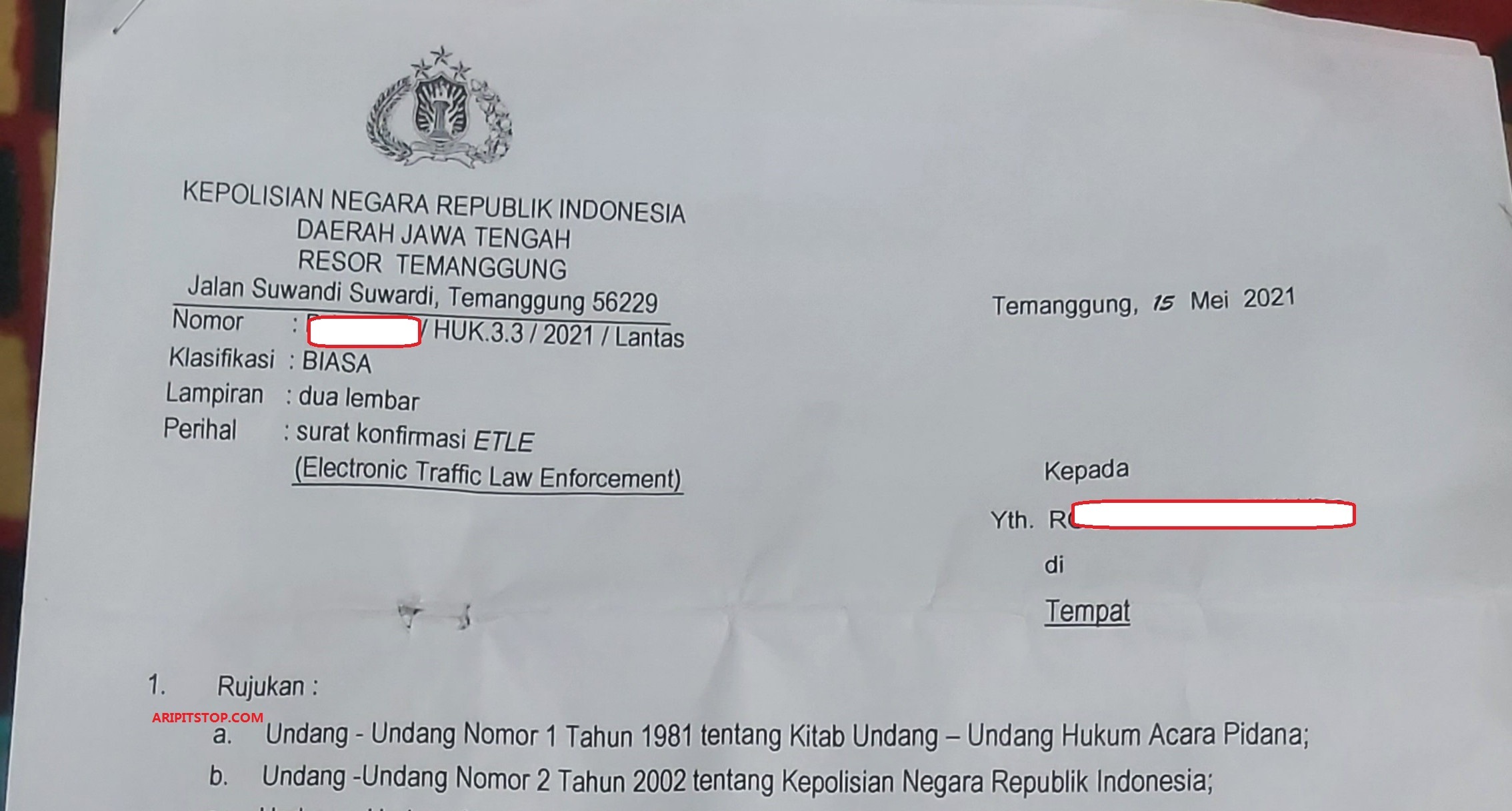 Detail Surat Konfirmasi Pembayaran Nomer 39