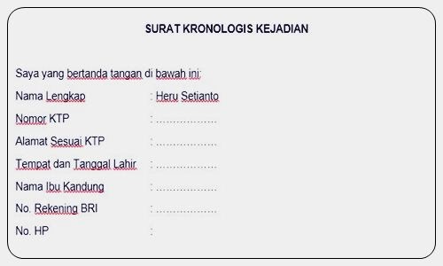 Detail Surat Kronologi Kejadian Nomer 12