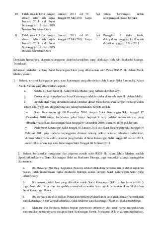 Detail Surat Kronologi Kejadian Nomer 23