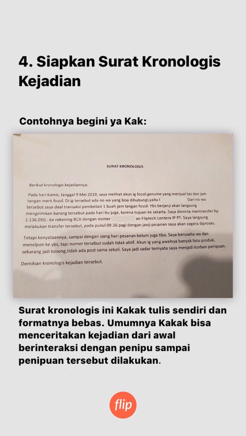 Detail Surat Kronologi Kejadian Nomer 28