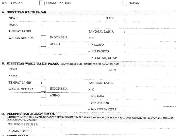 Detail Surat Kuasa Efin Pajak Nomer 33