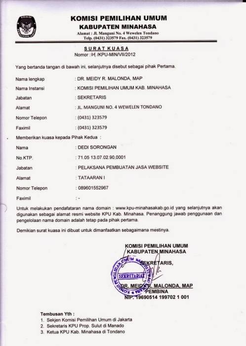 Detail Surat Kuasa Formal Nomer 10