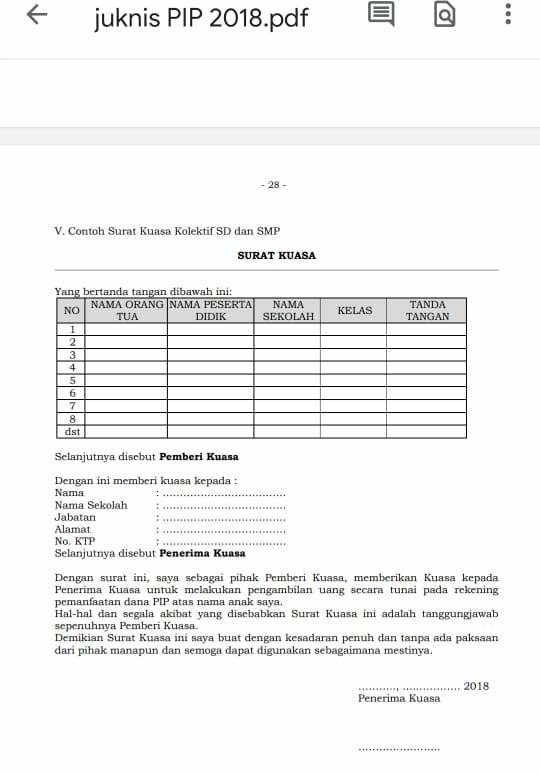 Detail Surat Kuasa Kolektif Nomer 23