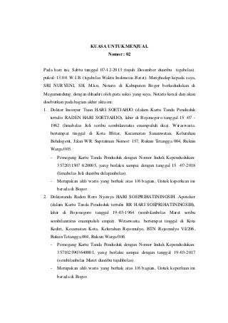 Detail Surat Kuasa Menjual Nomer 44