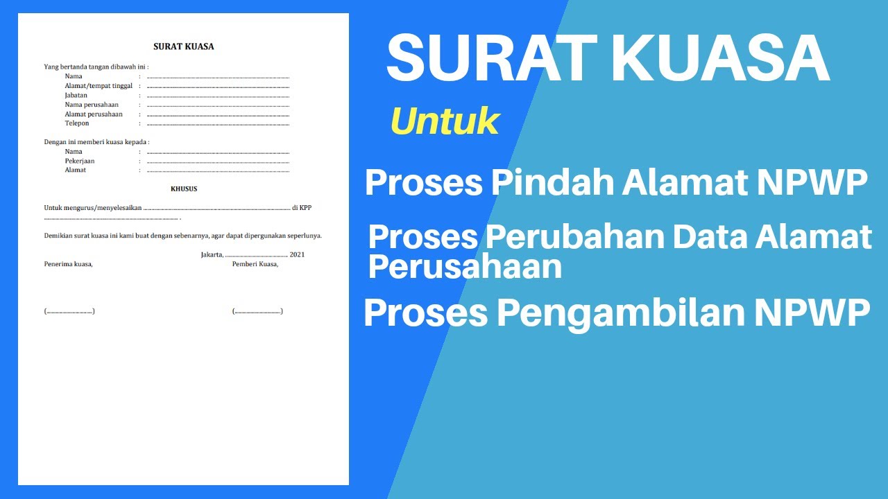 Detail Surat Kuasa Npwp Nomer 45