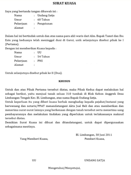 Surat Kuasa Pembelian Tanah - KibrisPDR