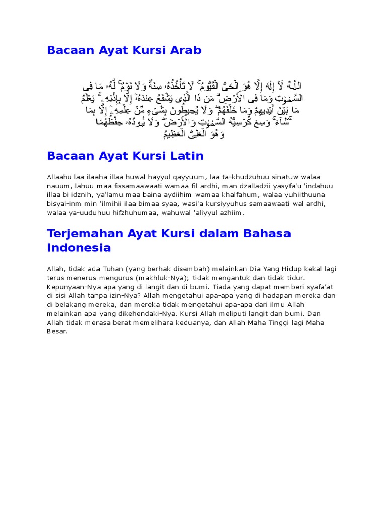 Detail Surat Kursi Indonesia Nomer 50