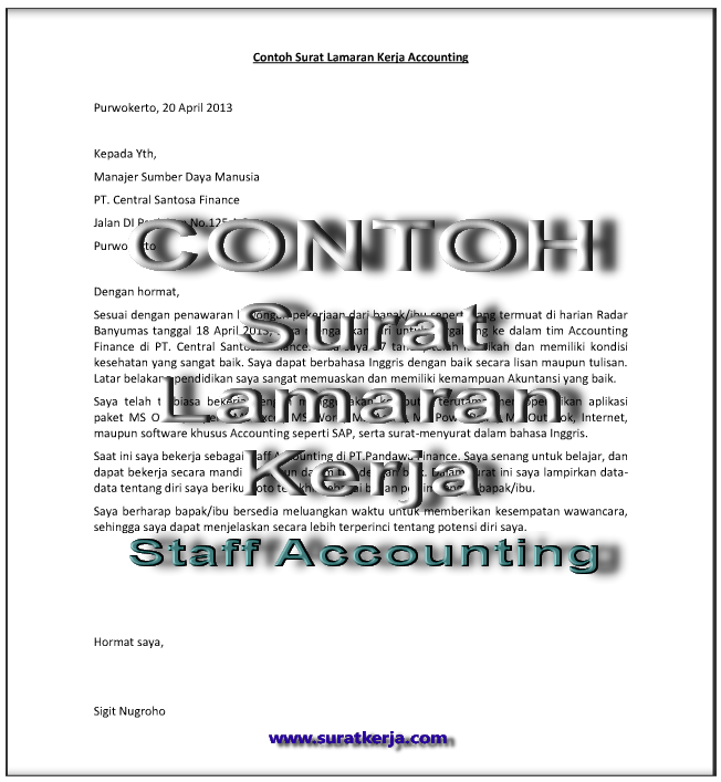 Detail Surat Lamaran Kerja Accounting Nomer 19