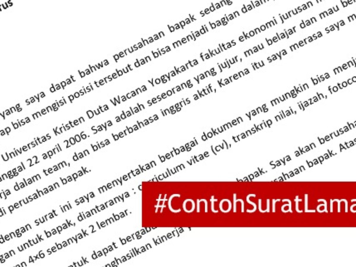 Detail Surat Lamaran Kerja Berdasarkan Informasi Dari Teman Nomer 53