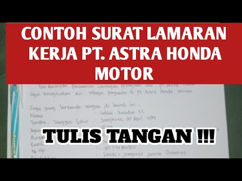 Detail Surat Lamaran Kerja Di Pt Tulis Tangan Nomer 30