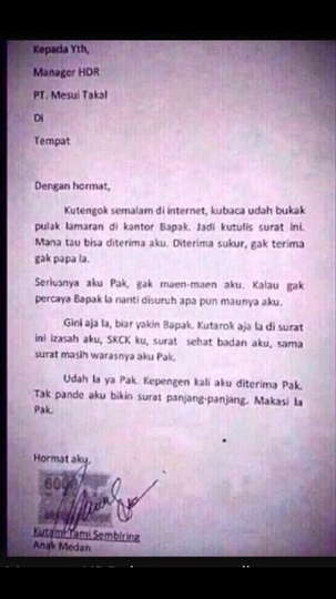 Detail Surat Lamaran Kerja Kaskus Nomer 14