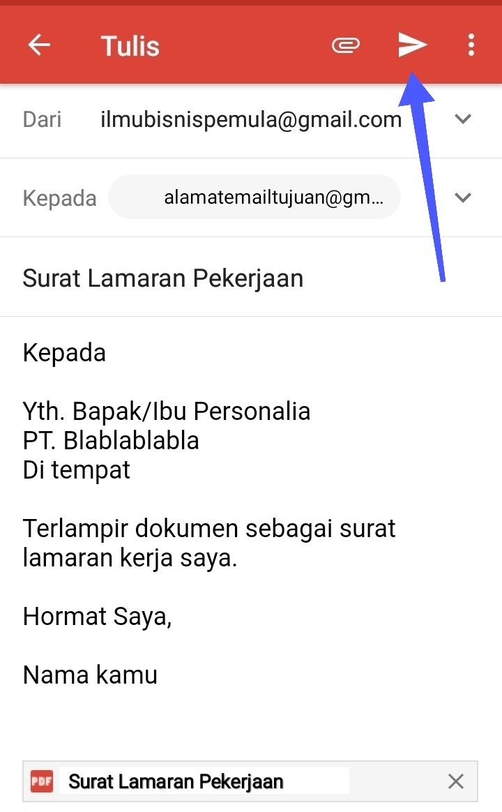 Detail Surat Lamaran Kerja Lewat Email Hp Nomer 17