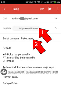 Detail Surat Lamaran Kerja Lewat Email Hp Nomer 29