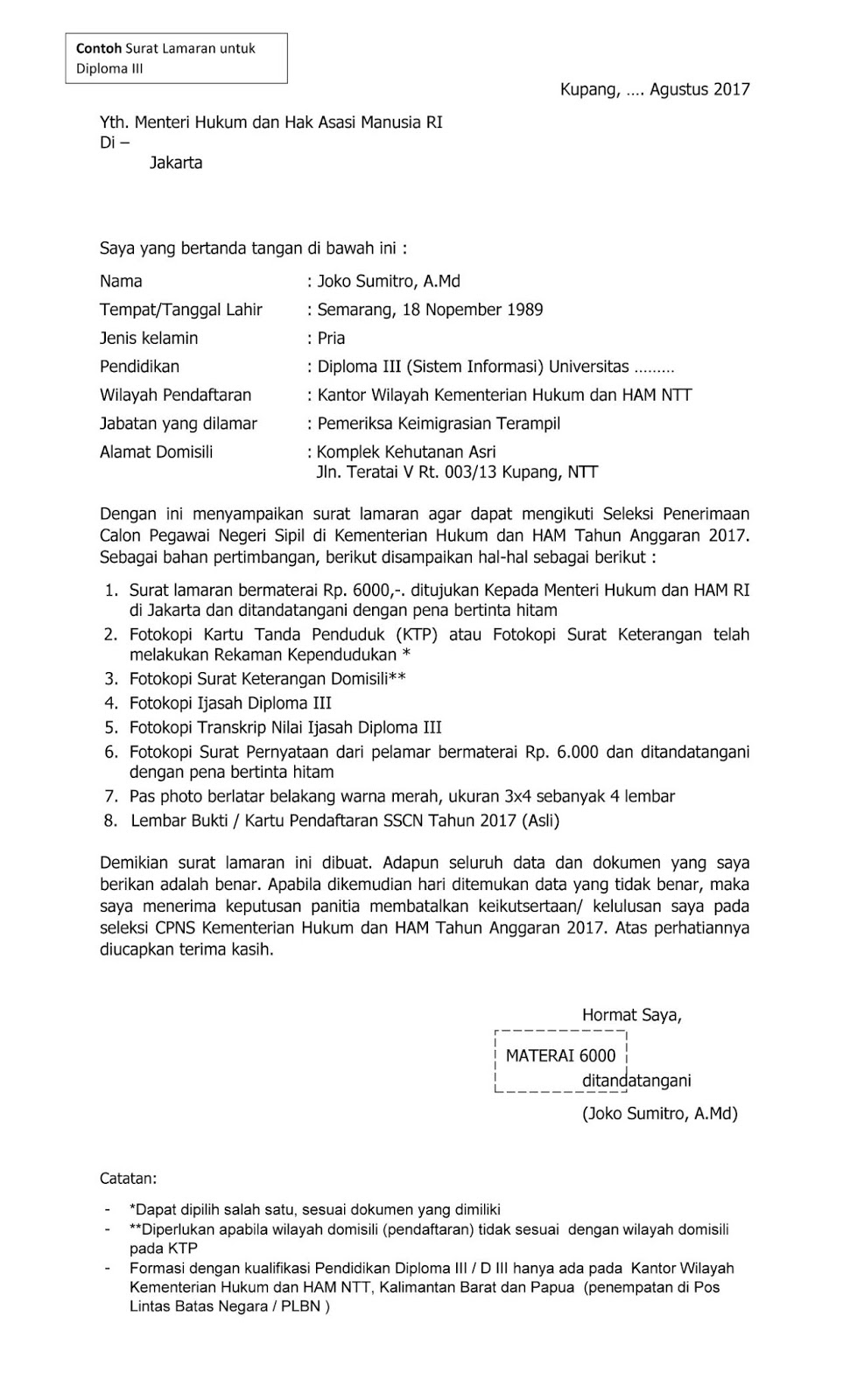 Detail Surat Lamaran Kerja S1 Nomer 32