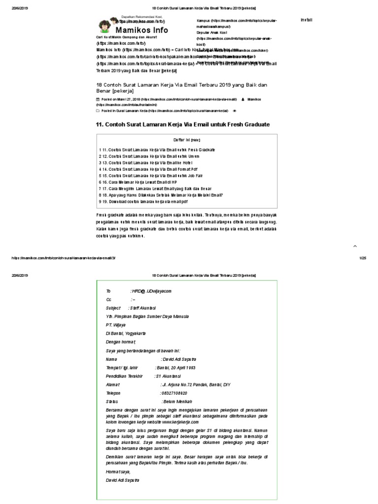 Detail Surat Lamaran Lewat Email Nomer 42