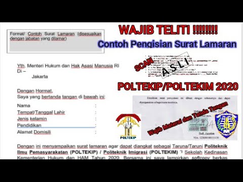 Detail Surat Lamaran Poltekim Nomer 35