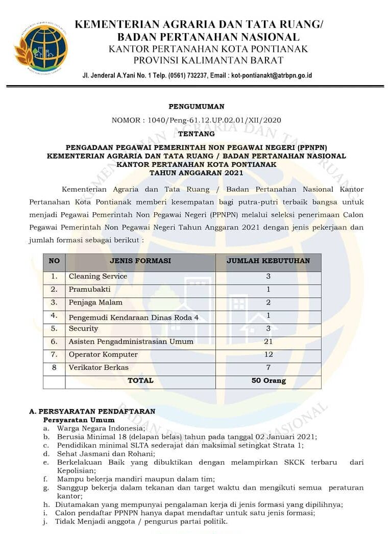 Download Surat Lamaran Ppnpn Bpn Nomer 49