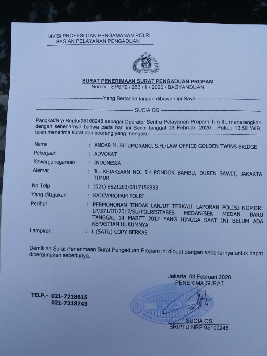 Detail Surat Laporan Polisi Kasus Penipuan Nomer 40