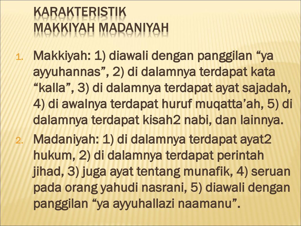 Detail Surat Madaniyah Dan Makkiyah Nomer 27