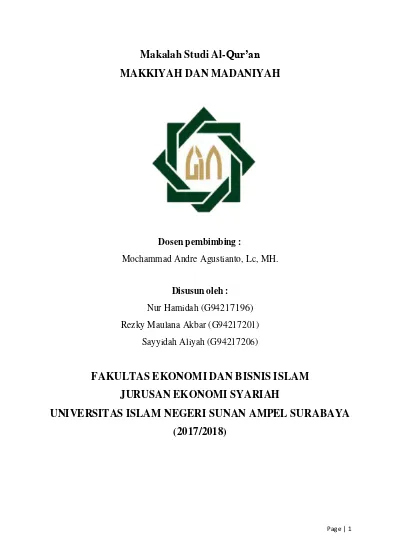 Detail Surat Madaniyah Dan Makkiyah Nomer 34