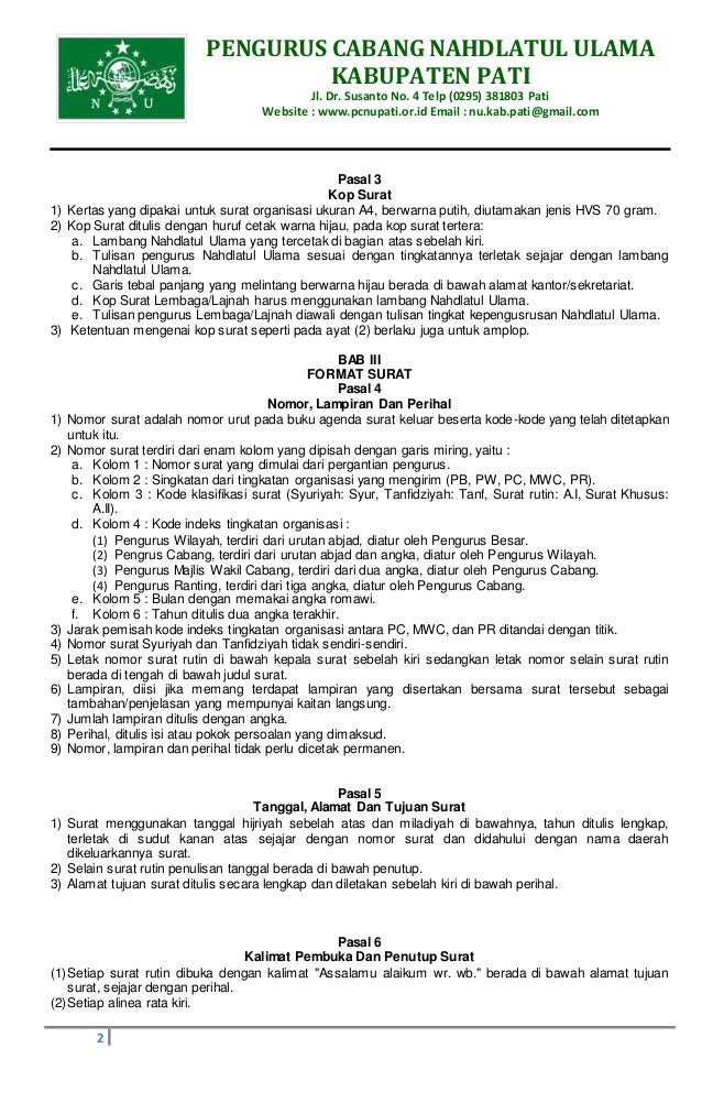 Detail Surat Mandat Organisasi Nomer 35