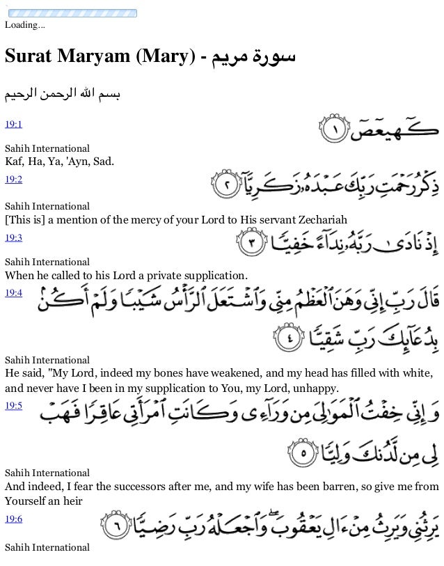 Detail Surat Maryam Ayat 12 Nomer 28