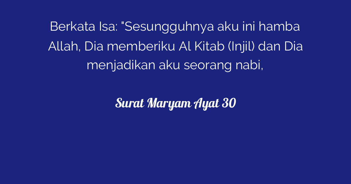 Detail Surat Maryam Ayat 30 Nomer 21