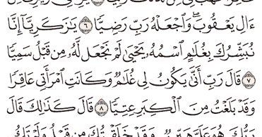 Detail Surat Maryam Ayat 7 Nomer 12