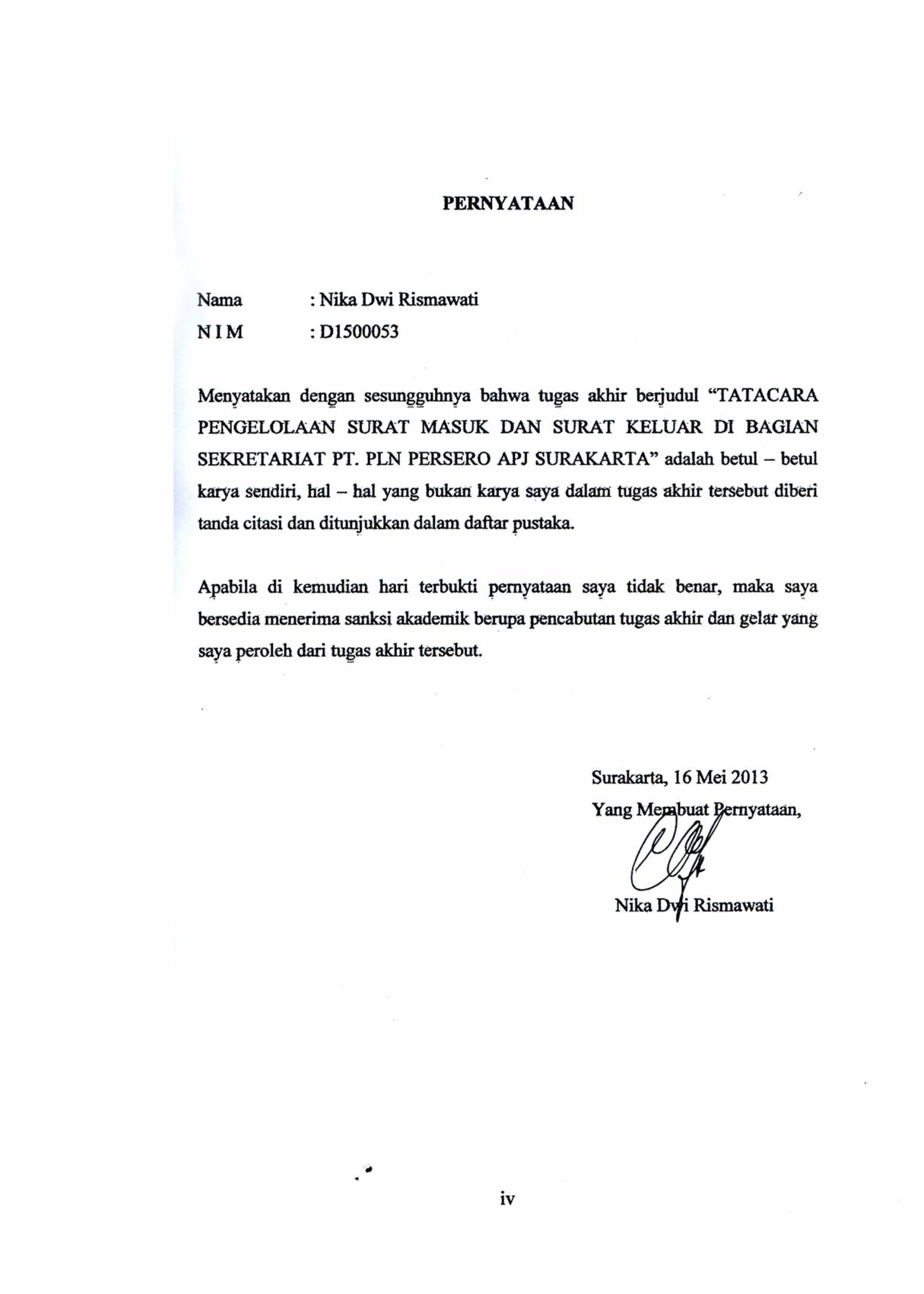 Detail Surat Masuk Dan Surat Keluar Nomer 19