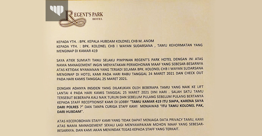 Detail Surat Mohon Maaf Nomer 34