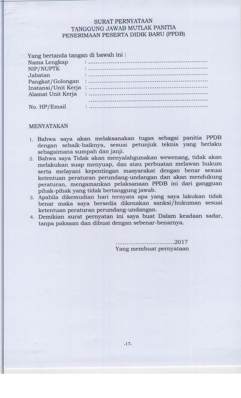 Detail Surat Mutlak Orang Tua Nomer 18