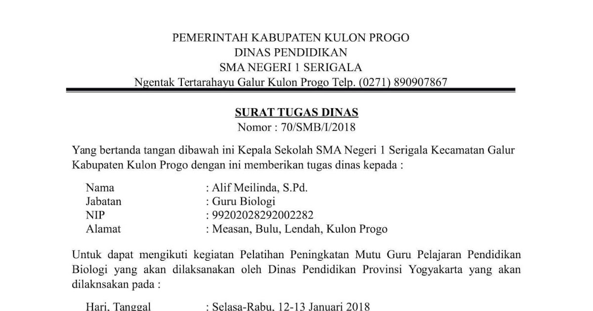 Detail Surat Non Formal Nomer 6