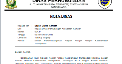 Detail Surat Nota Dinas Nomer 40