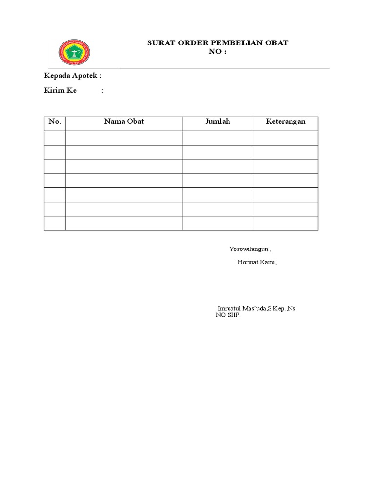 Detail Surat Order Pembelian Nomer 30