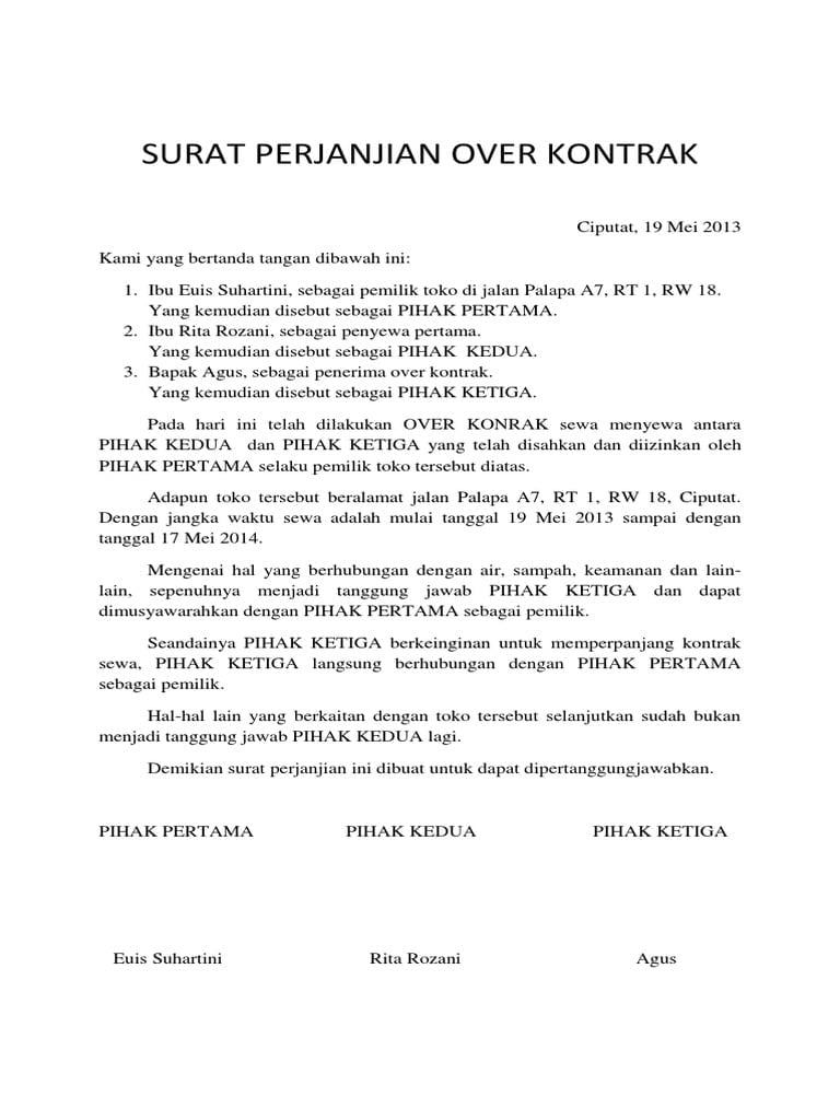 Detail Surat Over Kredit Mobil Nomer 15