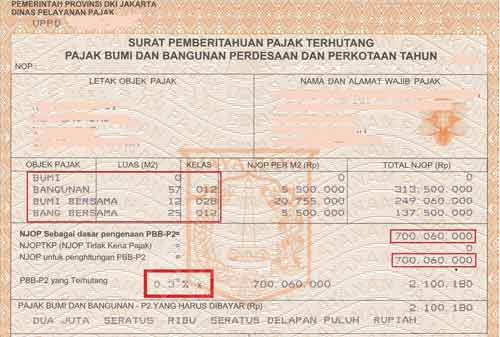 Detail Surat Pajak Tanah Nomer 24