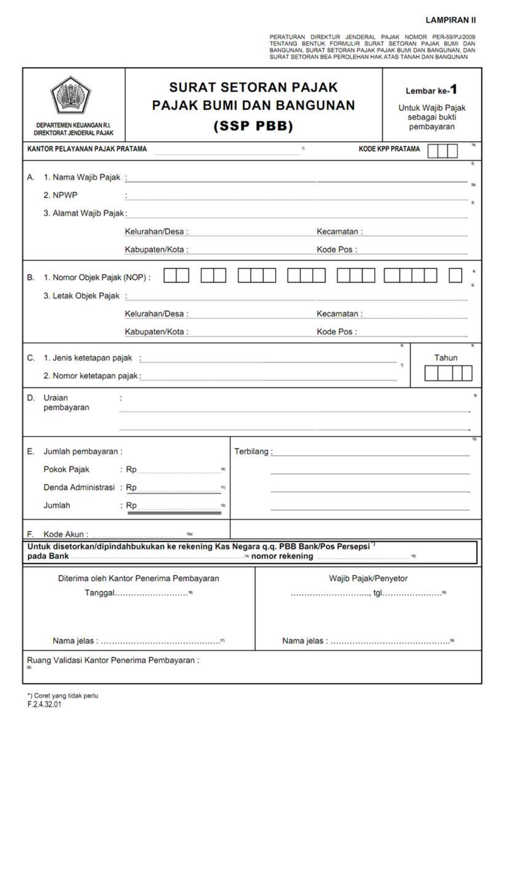 Detail Surat Pajak Tanah Nomer 36