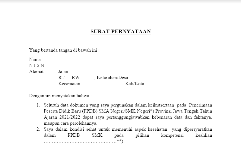 Detail Surat Pakta Integritas Nomer 15