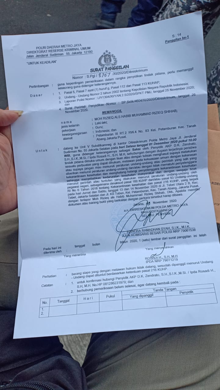 Detail Surat Panggilan Polisi Nomer 21