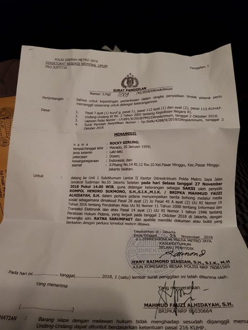 Detail Surat Panggilan Polisi Nomer 24