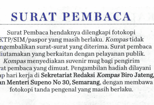 Detail Surat Pembaca Di Majalah Nomer 39